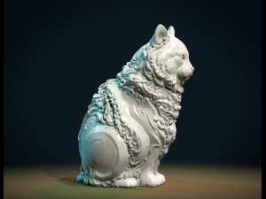 sitting beautiful cat Model Cetak 3D
