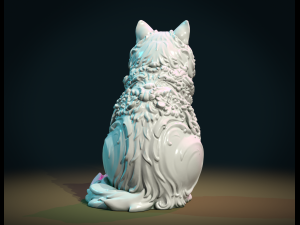 sitting beautiful cat Model Cetak 3D