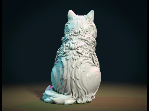 sitting beautiful cat 3D Print Model