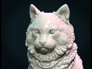 sitting beautiful cat Model Cetak 3D