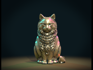 sitting beautiful cat Model Cetak 3D