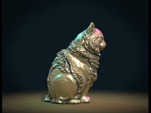 sitting beautiful cat Model Cetak 3D
