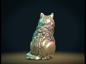 sitting beautiful cat 3D Print Model