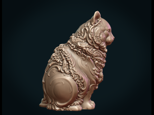 sitting beautiful cat Model Cetak 3D