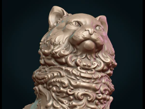sitting beautiful cat 3D Print Model