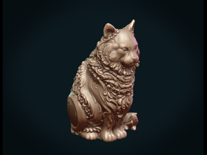 sitting beautiful cat Model Cetak 3D
