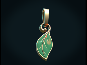 leaf pendant Modelo de impresión 3D