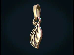 leaf pendant 3D Print Model