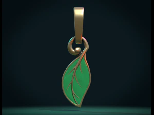 leaf pendant 3D Print Model