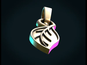 leaf pendant 3D Print Model
