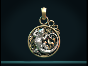 gecko pendant Modelo de impresión 3D