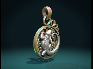 gecko pendant Modèles 3D en vedette