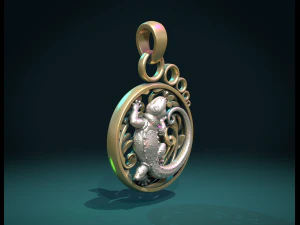 gecko pendant 3D Print Model
