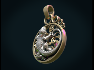 gecko pendant Modèles 3D en vedette