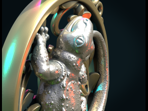 gecko pendant Modèles 3D en vedette