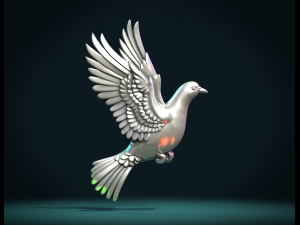 pigeon bas-relief Modelo de impresión 3D