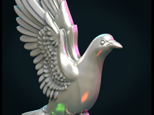 pigeon bas-relief Modèles 3D en vedette