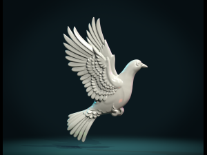 pigeon bas-relief Modèles 3D en vedette