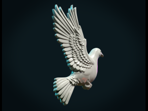 pigeon bas-relief Modèles 3D en vedette
