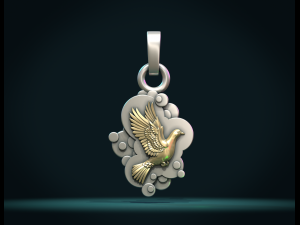 pigeon pendant 3D प्रिंट मॉडल