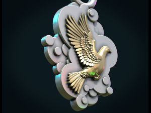 pigeon pendant 3Dプリントモデル