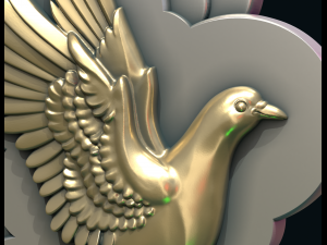 pigeon pendant 3Dプリントモデル
