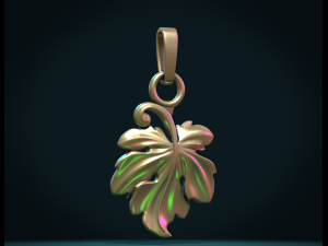 fig leaf charm pendant 3D-printmodel