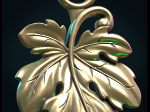 fig leaf charm pendant 3D-printmodel