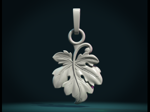 fig leaf charm pendant 3D-printmodel