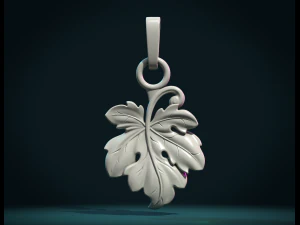 fig leaf charm pendant 3D Print Model