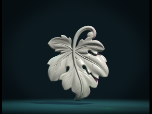 fig leaf charm pendant 3D-printmodel