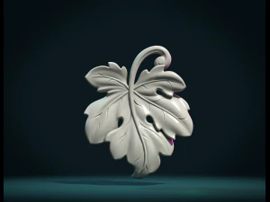 fig leaf charm pendant 3D Print Model
