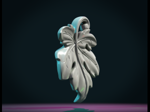 fig leaf charm pendant 3D-printmodel