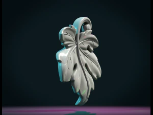 fig leaf charm pendant 3D Print Model