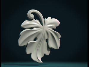 fig leaf charm pendant 3D-printmodel