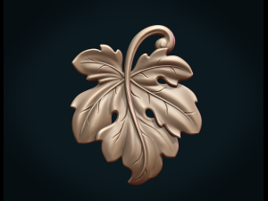 fig leaf charm pendant 3D-printmodel