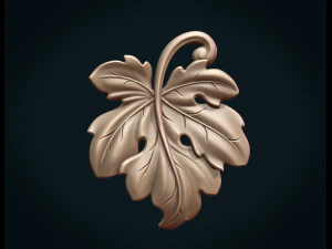 fig leaf charm pendant 3D Print Model
