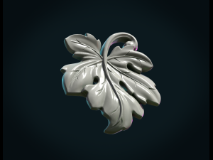 fig leaf charm pendant 3D-printmodel
