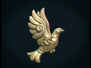 양식화된 비둘기 3D 프린트 모델