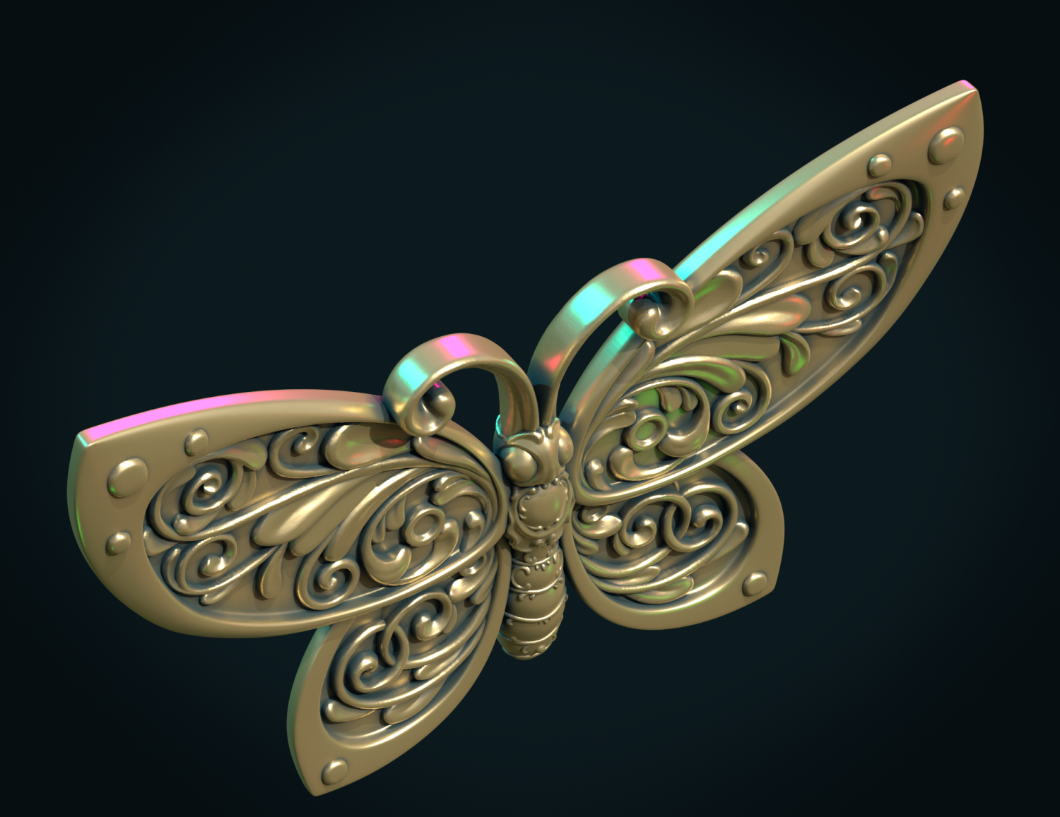 Butterfly I - 3D Print Model by Skazok