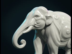 stylized elephant 3D Print Model