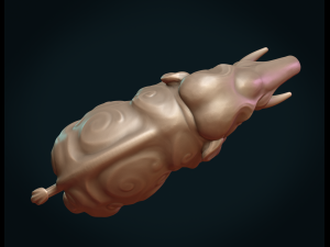stylized elephant 3D Print Model