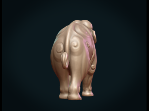 stylized elephant 3D Print Model