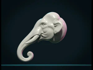 elephant head 3D Print Model
