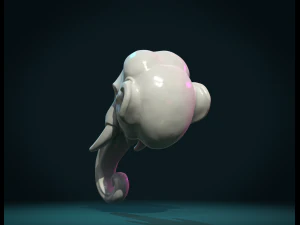 elephant head 3D Print Model