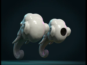 elephant head 3D Print Model