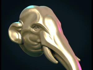 elephant head 3D Print Model