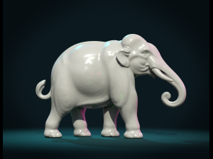asian elephant ii 3D प्रिंट मॉडल