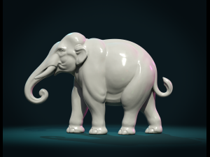 asian elephant ii 3D 打印模型