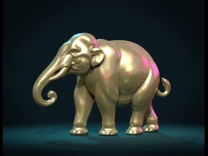 asian elephant ii 3D 打印模型